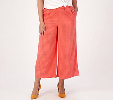 Girl With Curves Petite Pull On Culotte Pant