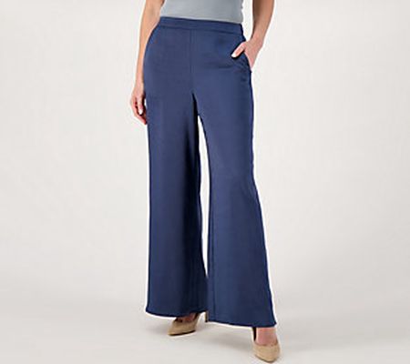 Girl With Curves Petite Satin Wide Leg Pant