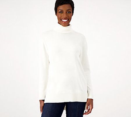 Girl With Curves Turtleneck Tunic Sweater