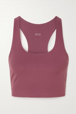 Girlfriend Collective - Paloma Ribbed Recycled Stretch Sports Bra - Purple