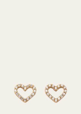 Girl's 14k Heart Shaped Earrings