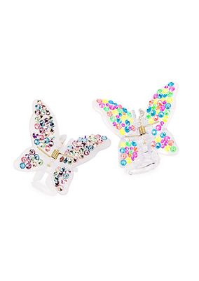 Girl's 2 Pack Butterfly Clip Set