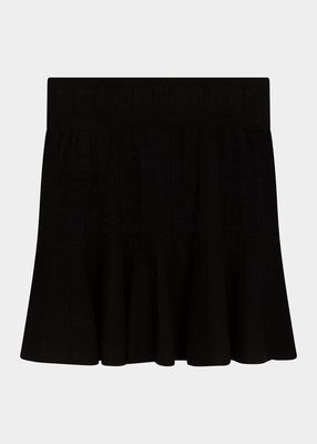 Girl's 4G Knitted Skirt, Size 4-6