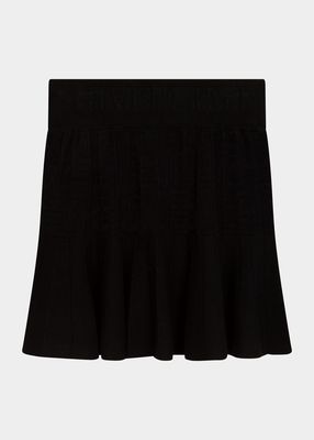 Girl's 4G Knitted Skirt, Size 8-14