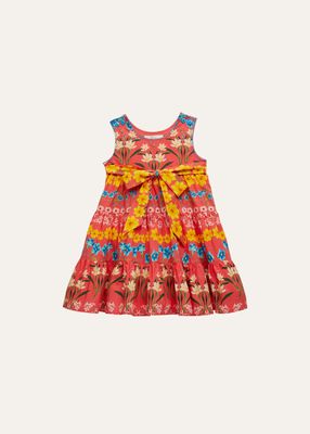 Girl's Abigail Multicolor Floral-Print Dress, Size 2-8