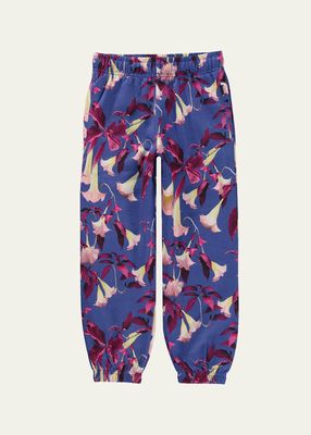 Girl's Adan Floral-Print Pants, Size 8-16