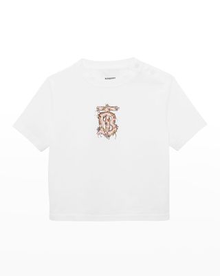 Girl's Alba Floral Logo-Print T-Shirt, Size 6M-2