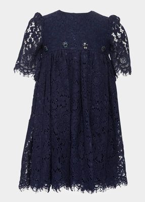 Girl's Alice Lace Embellished Dress, Size 4-14