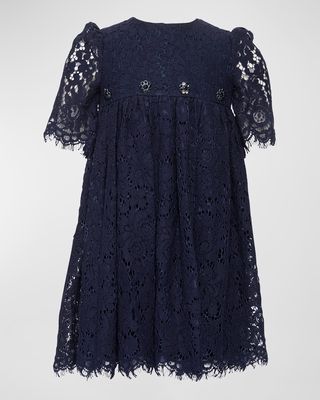 Girl's Alice Lace Embellished Dress, Size 4-16