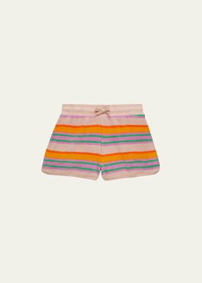 Girl's Aliya Happy Stripe Shorts, Size 8-16