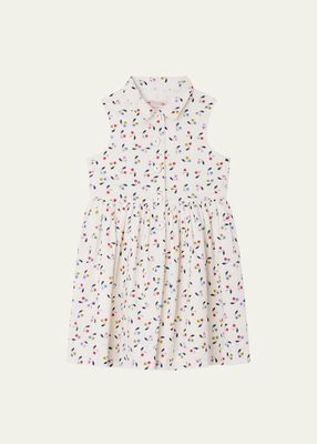 Girl's Anne Multicolor Cherry-Print Dress, Size 4-12