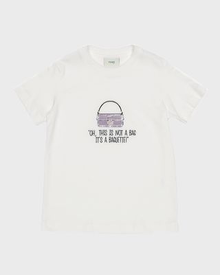 Girl's Baguette Bag Graphic T-Shirt, Size 8-14