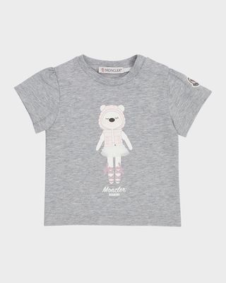 Girl's Ballet Bear Graphic Short-Sleeve T-Shirt, Size 12M-3