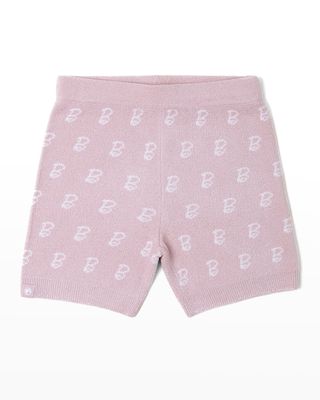 Girl's Barbie CozyChic Monogram Biker Shorts, Size 6-14