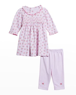 Girl's Belle Rose Two-Piece Dress Set, Size 3M-18M