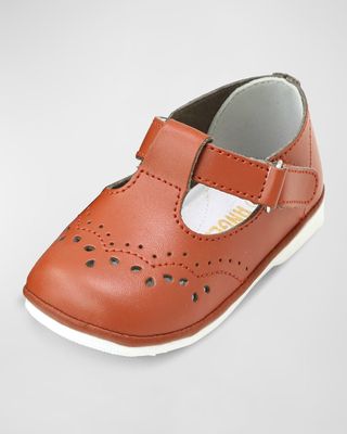 Girl's Birdie Leather Cutout T-Strap Mary Janes, Baby/Toddler/Kids