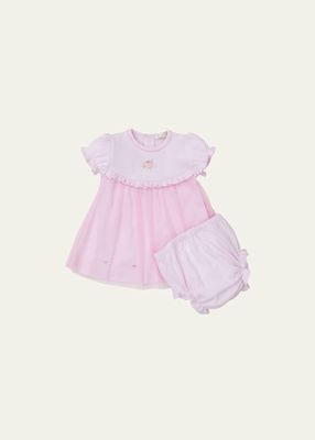 Girl's Blooming Sprays Dress with Bloomers, Size Newborn-18M