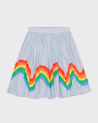Girl's Bonnie Rainbow Printed Skirt, Size 3T-6