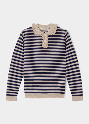 Girl's Brynja Striped Sweater, Size 4-12