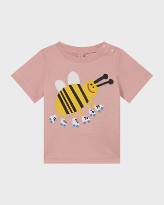 Girl's Bumblebee Printed Short-Sleeve Tee, Size 12M-36M