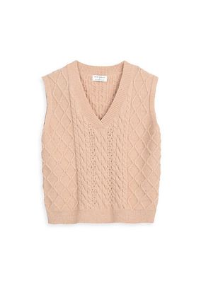Girl's Cable-Knit Sweater Vest