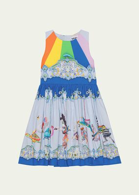Girl's Caisi Sleeveless Graphic-Print Dress, Size 7-12