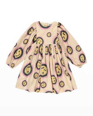 Girl's Caly Happy Face Dress, Size 2-6
