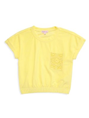 Girl's Cap Sleeve Top - Yellow Sun - Size 8 - Yellow Sun - Size 8