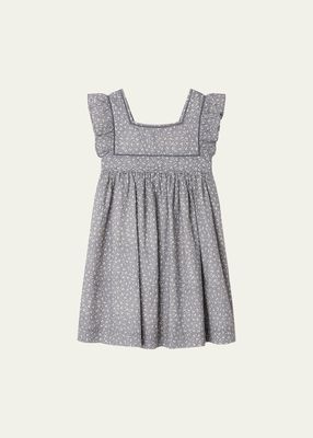 Girl's Cassiopee Cherry-Print Dress, Size 4-12