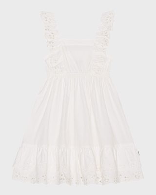 Girl's Ceelos Embroidered Dress, Size 2-6