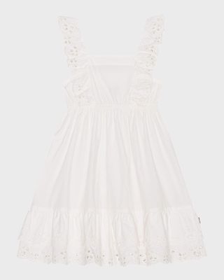 Girl's Ceelos Embroidered Dress, Size 7-14