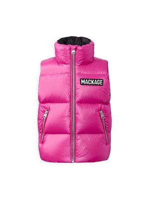 Girl's Charlee Lustrous Lightweight Down Vest - Lotus - Size 8 - Lotus - Size 8