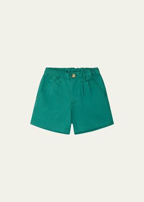 Girl's Charles Twill Pleated Shorts, Size 4-12