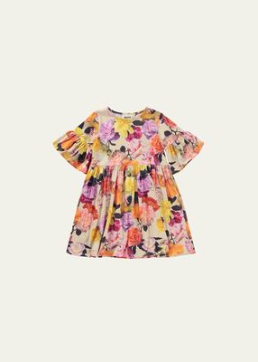 Girl's Chasity Floral Jersey Dress, Size 3T-6