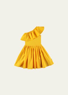 Girl's Chloey Ruffle One Shoulder Dress, Size 2-6