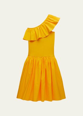 Girl's Chloey Ruffle One Shoulder Dress, Size 7-16