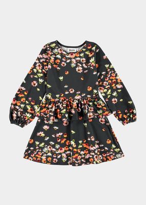 Girl's Christabelle Floral Peplum Dress, Size 2-6