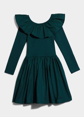 Girl's Cille Frill Dress, Size 3-6