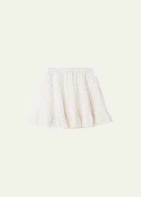 Girl's Clarissa Cherry-Print Skirt, Size 4-14