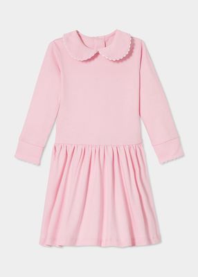 Girl's Claudette Peter Pan Collar Fit & Flare Dress, Size 2T-14