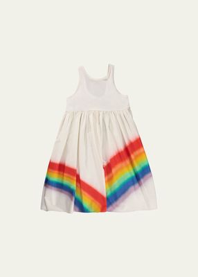 Girl's Clover Rainbow Dress, Size 3T-6