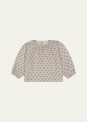Girl's Coco Cherry Blouse, Size 9M-3T