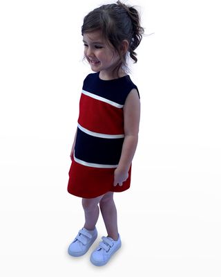 Girl's Colorblock Shift Dress, Size 7-14