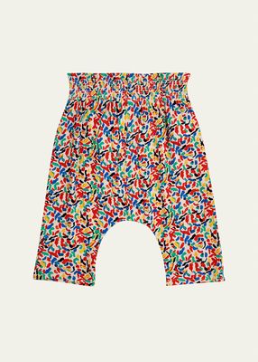 Girl's Confetti Allover Woven Harem Pants, Size 6M-24M