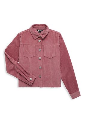 Girl's Corduroy Button-Front Jacket