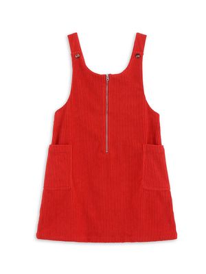 Girl's Corduroy Dress - Red - Size 8 - Red - Size 8