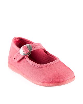 Girl's Cotton Canvas Buckle Mary Jane, Toddler/Kids
