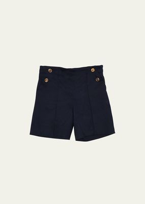 Girl's Cotton Gabardine Shorts, Size 6M-36M