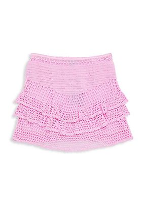 Girl's Crochet Ruffle Skirt