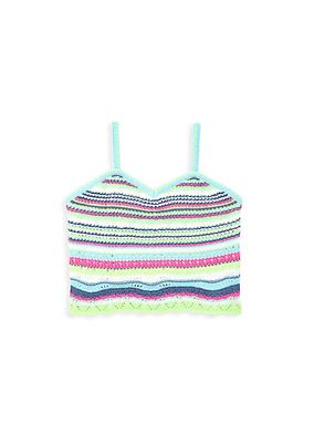 Girl's Crocheted Stripe Tank Top